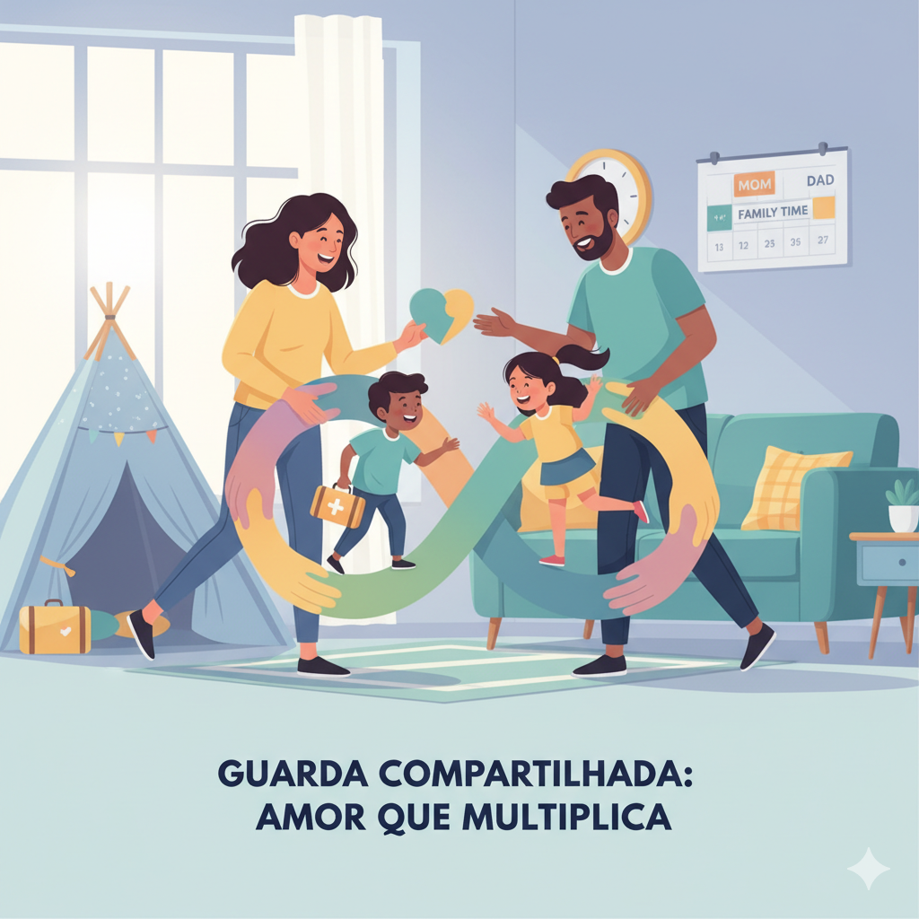 Os pais exercendo a guarda compartilhada